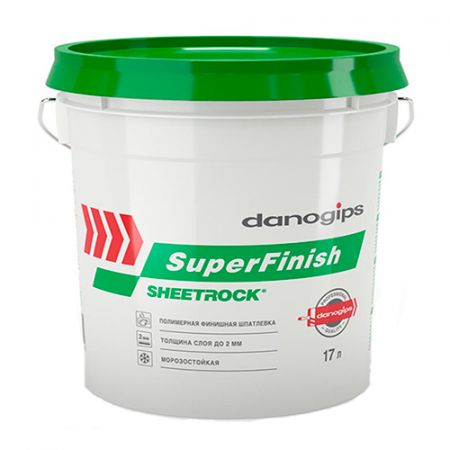 Шпаклевка финишная DANOGIPS SuperFinish, готовая, 17 л