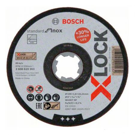 Отрезной круг BOSCH X-LOCK Expert for Metal, по металлу, 125 мм
