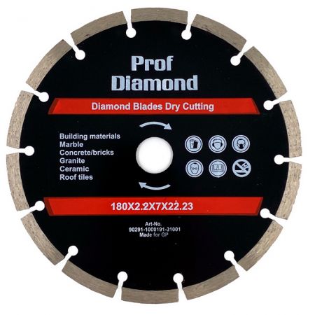Алмазный диск SEB Prof diamond, сегмент, 180 мм х 2,2 х 7 х 22.23